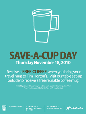 Save-a-cup day organized for November 18