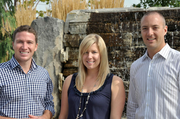 UBC student recruiters: Jamie Young, Amanda Victoor and Steve Taylor