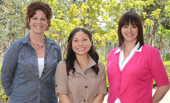 Ceremonies and Events staff (from left): Erin Podmorow, Kimiko Folz and Alanna Vernon