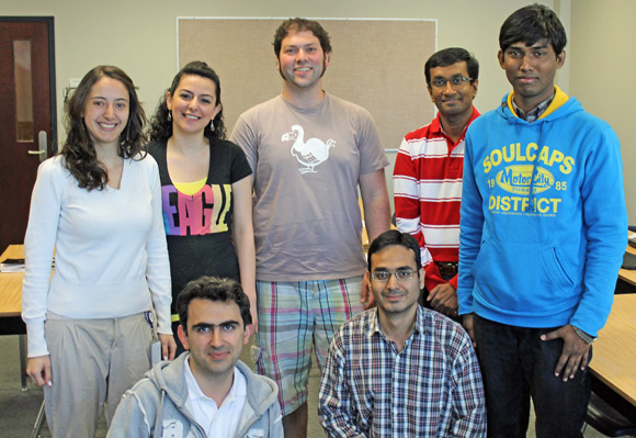 Engineering students were the first to participate in the new credentialing program in a session last May offered by the Centre for Teaching and Learning. Back row from left: Jessica Buritica, Elham Shamekhi, David Kadish, Daylath Mendis, Mohammed Shahnewaz. Front row from left: Mehedi Jahanderdoust, Muhammed Malik.