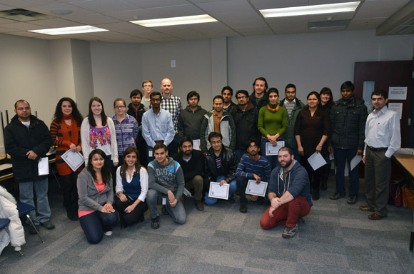 students from numerous faculties being presented with the Credentialing Foundations Certificate