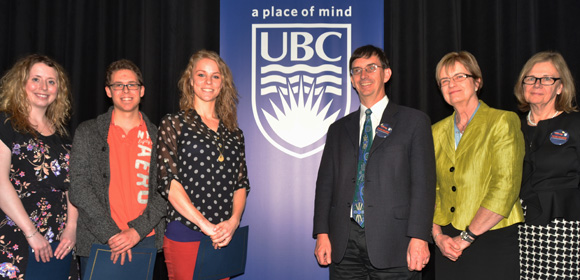 Research Rodeo 2013 undergraduate winners: Sarah Smith, James Beaton and Carey Simpson
