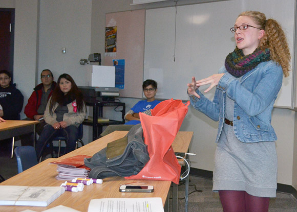 In her English workshop, Allison Hargreaves gets students thinking about the importance of writing as part of any post secondary experience.