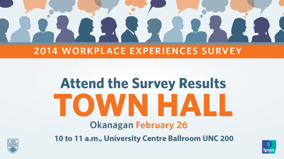 2014 Workplace Experiences Survey  town hall graphic