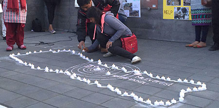 Students from Nepal rallying support for earthquake relief 