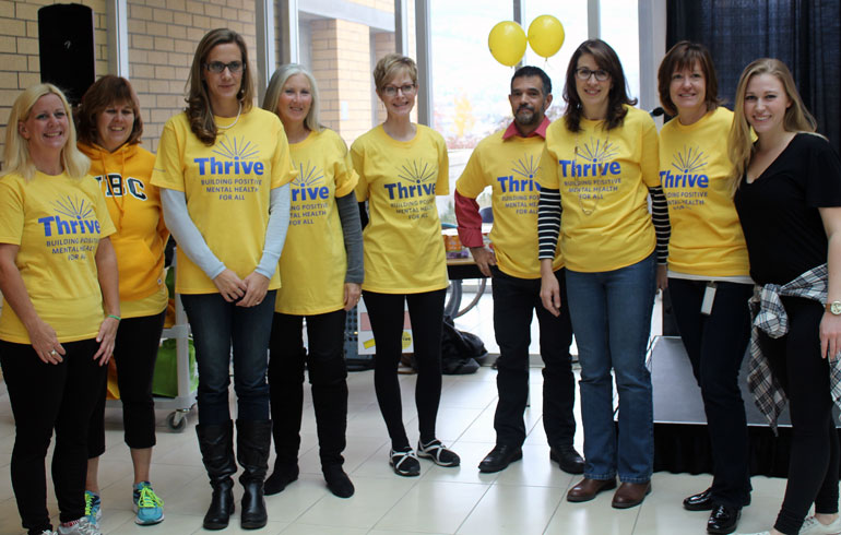 UBC Okanagan's Human Resource team at last year's Thrive wind-up event