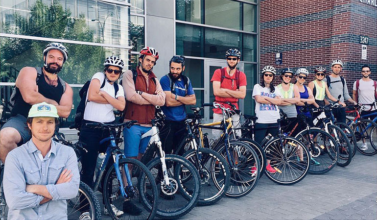 UBC Copanagan was made up of 19 cyclists on campus, ranging from student services staff, to FCCS faculty and IKBSAS grad students.