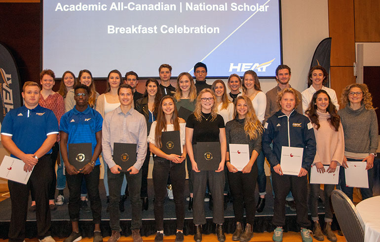 More than 43 student-athletes were recognized last week for maintaining a high academic average, while also competing on their Heat varsity teams. 