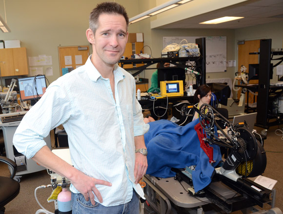 width="580" height="440" /><p class="wp-caption-text">Philip Ainslie, associate professor with UBC’s School of Health and Exercise Sciences and Canada Research Chair in Cerebrovascular Physiology, is co-director of the Centre for Heart, Lung and Vascular Health.</p></div>
<div id="attachment_5095" class="wp-caption alignnone" style="width: 590px"><img class="size-full wp-image-5095" title="UBC researcher breaks new ground on COPD" src="https://news.ok.ubc.ca/wp-content/uploads/2011/11/eves-blog.jpg" alt="Neil Eves will spend the next several years looking at how exercise affects chronic obstructive pulmonary disease. The exercise physiologist assistant professor at the University of British Columbia’s Okanagan campus has received a long-term grant from the Michael Smith Foundation for Health Research." width="580" height="408" /><p class="wp-caption-text">Neil Eves, associate professor with the School of Health and Exercise Sciences and Michael Smith Clinical Scholar in cardiorespiratory physiology, is co-director of the Centre for Heart, Lung and Vascular Health.</p></div>
<p align="center">-- 30 --</p>
<p><span class=