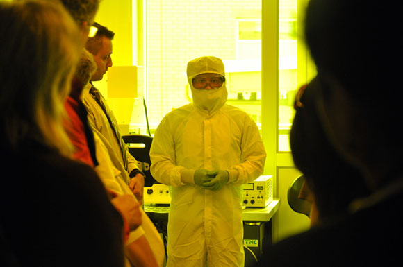 Community members tour a UBC Okanagan Engineering research lab.