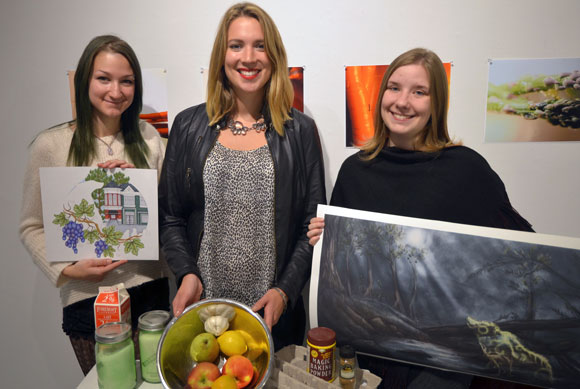 Students Ardanna Semeschuk, who designed the Dig Your Neighbourhood Mission logo, Chelsea Robinson, who is writing a cookbook featuring neighbourhood recipes, and Jessica Dennis, who has designed a series of artworks about Mission, are among students whose works will comprise the Dig Your Neighbourhood Mission project.