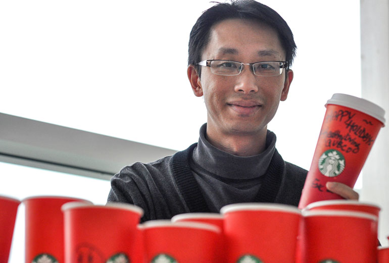 Eric Li, who teaches marketing in UBC Okanagan’s Faculty of Management, says the Starbucks red cup generated more attention than an expensive holiday marketing campaign probably might have done. 