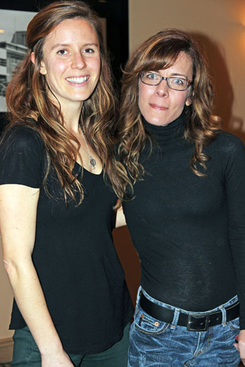 Award-winning writers Dania Tomlinson, left, and Bronwyn Berg at the 2016 Okanagan Short Story Contest ceremony.