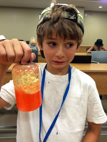 A young camper learns the science behind lava lamps at last year’s Geering Up program. There are a variety of summer programs at UBC’s Okanagan campus this summer that will introduce fun ways to learn about science, engineering and technology.