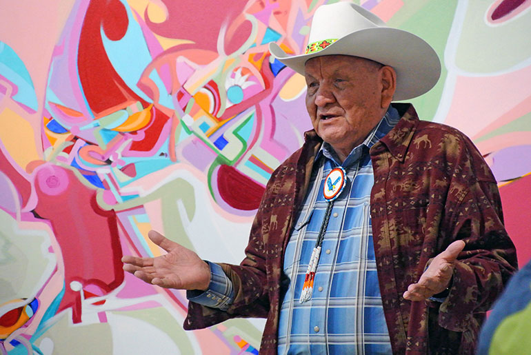 One of Canada’s most iconic Aboriginal artists Alex Janvier will be presented with an honorary degree at UBC on June 8.