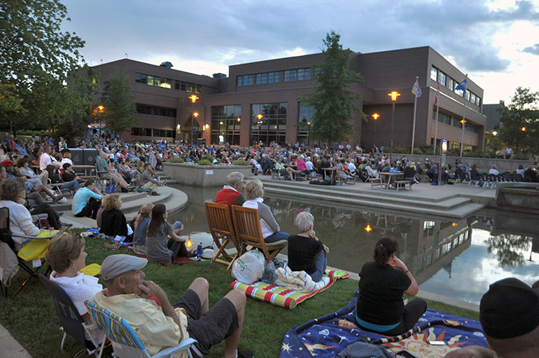 Hundreds of opera lovers enjoy an open-air concert by Opera Kelowna at last summer’s Opera Under the Stars in the central courtyard at UBC Okanagan. This year, Opera Under the Stars takes place Aug. 2, starting at 8:30 p.m.
