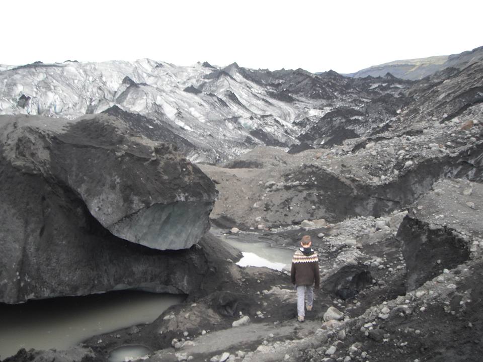 Erica Massey's son hikes around glacier