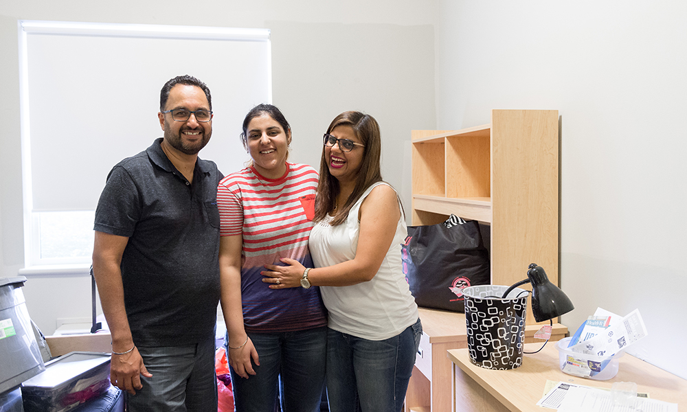 Harleen Khosa and family on Move In Day