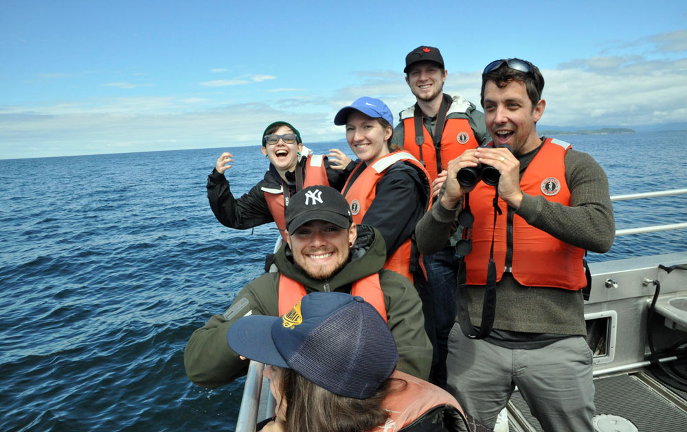 UBCO Humanities students whale watching