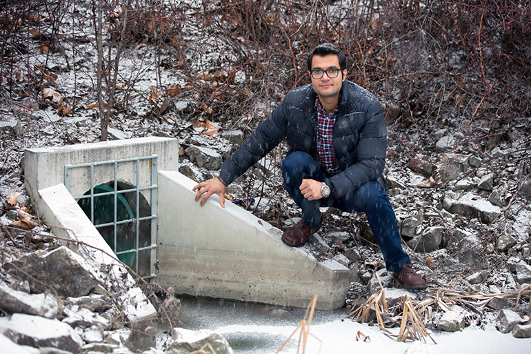 UBCO doctoral student Saeed Mohammadiun says many urban drainage and stormwater systems are not designed well enough to handle extreme weather conditions. 