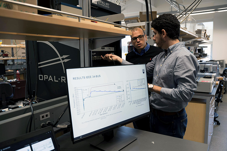 UBCO’s Morad Abdelaziz and Yuri Rodrigues have been researching the impact microgrids would have on the distribution and conservation of electrical power.