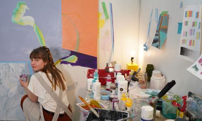 Female student in art studio
