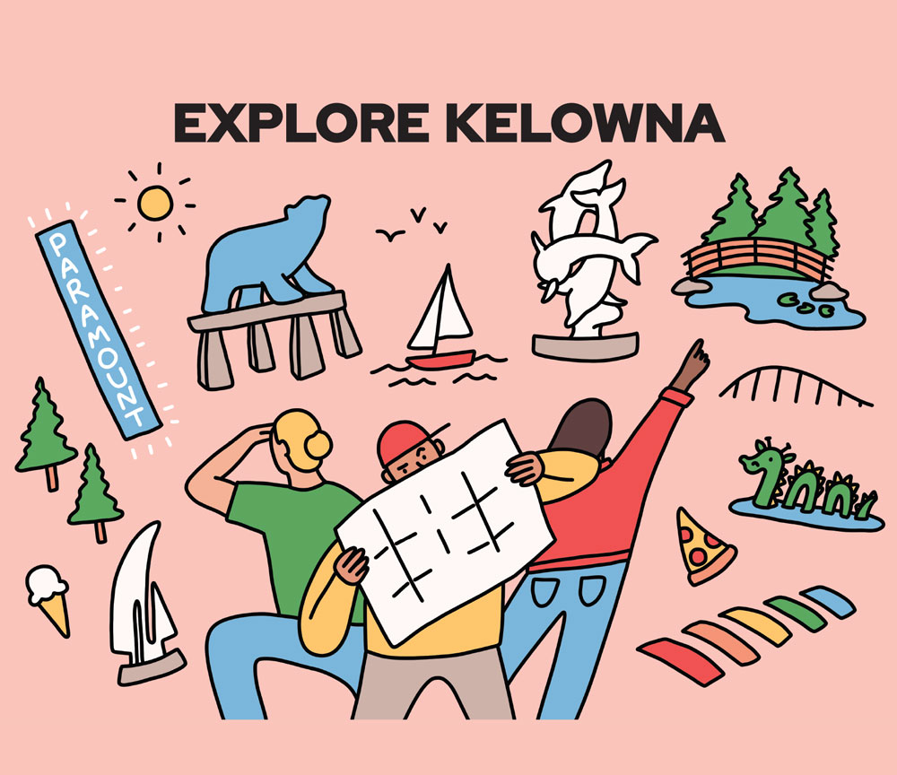 Explore Kelowna design created by Ashleigh Green