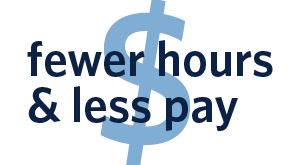 Fewer hours and less pay