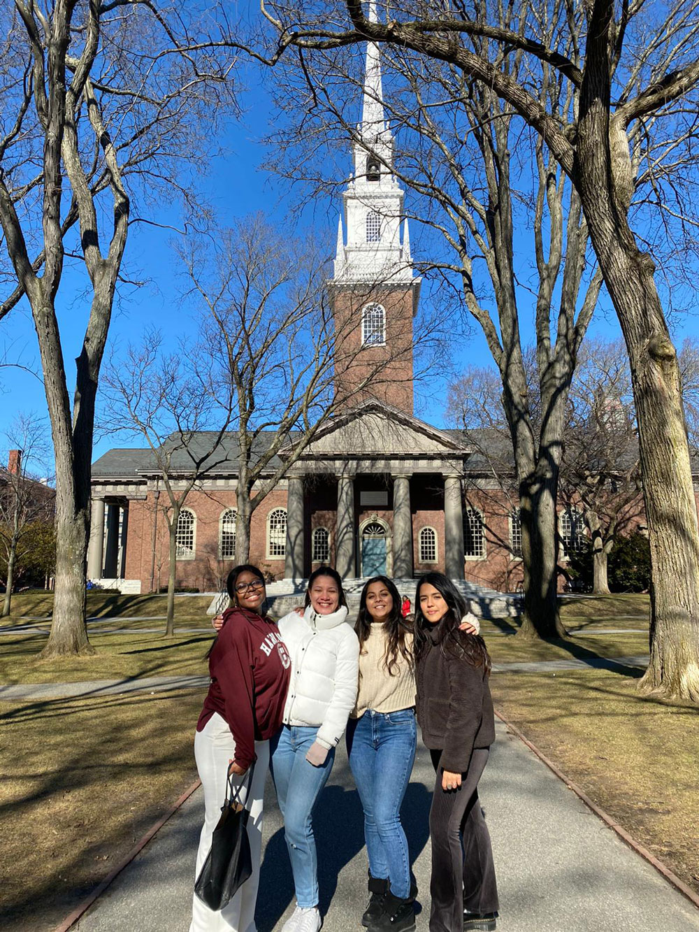 Lisvet and classmates at Harvard University