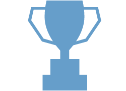 A graphic of a trophy