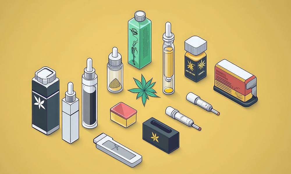 Explore various methods of consuming medical marijuana, including vaping, oils, and edibles. This visual guide highlights options for wellness and relaxation.